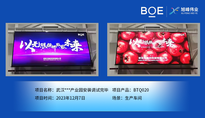 通遼武漢**產(chǎn)業(yè)園生產(chǎn)車間BTQ020安裝調(diào)試完畢