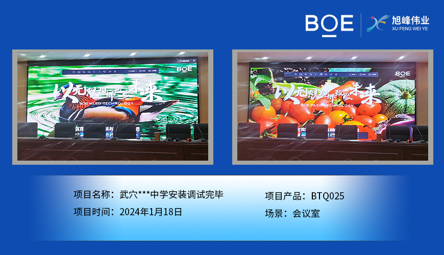 通遼武穴***中學(xué)會(huì)議室BTQ025安裝調(diào)試完畢